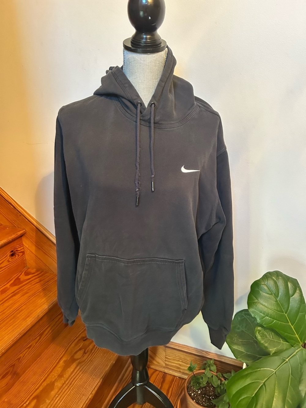 Nike Black Pullover Hoodie with Swoosh